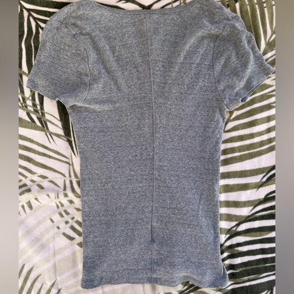 Urban Outfitters Deep V-Neck Tee in Gray - Picture 3 of 3